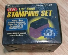 Pittsburgh 35121 Steel Stamping Set 36 Piece 3/8" Number  Letter Set NEW