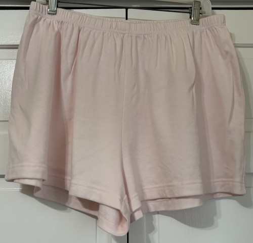 Vintage Pink Cotton Sleep Shorts Size Large 30"-40” Waist Hong Kong