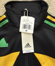 adidas Kid s Track Jacket Black Gold Green M Regular Fit Full-Zip Collared