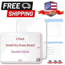 Small Dry Erase Board 9x12 2 Pack   Mini White Board for Kids  Students, Dou...
