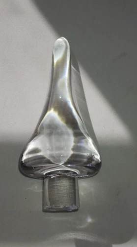 Vintage MCM Clear Glass Decanter Bottle Purfume Stopper ONLY Pilgrim Blenko Era