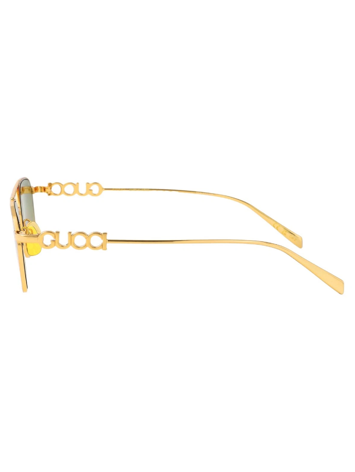 NWT Gucci GG1804S-002 Gold 54mm Sunglasses Gucci GG1804S 002 Rectangular Sunglasses Yellow Gold - eye  main image 4
