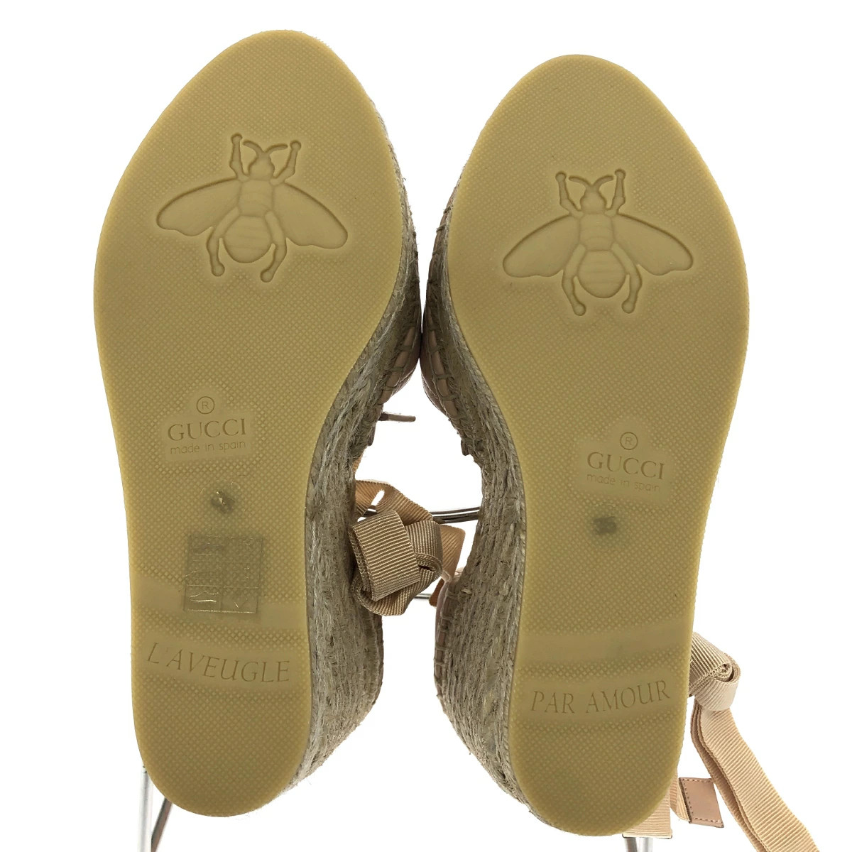 GUCCI GG Marmont Sandals 35 573023 Pink Espadrilles Women's Shoes Shoes thumbnail 5