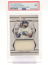 JACKSON CHOURIO 2025 TOPPS DEFINITIVE JUMBO PATCH /50 #JC PSA 9 Q2754