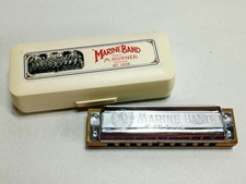 Hohner Marine Band 1896/20 D Flat Harmonica with case - Germany