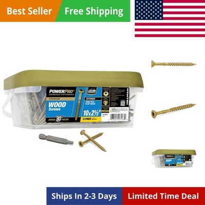 Exterior Wood Screws, x 2-1/2'' Inch All-Purpose Deck Screws for Outdoor Proje...