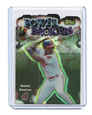 1998 Topps Manny Ramirez Power Brokers Refractor Cleveland Indians PB18