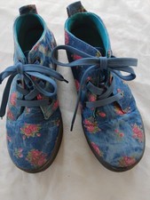 Blowfish Malibu Sneakers Trainers, Size 40, Floral, Roses, ie Dye, Lace-up Shoes