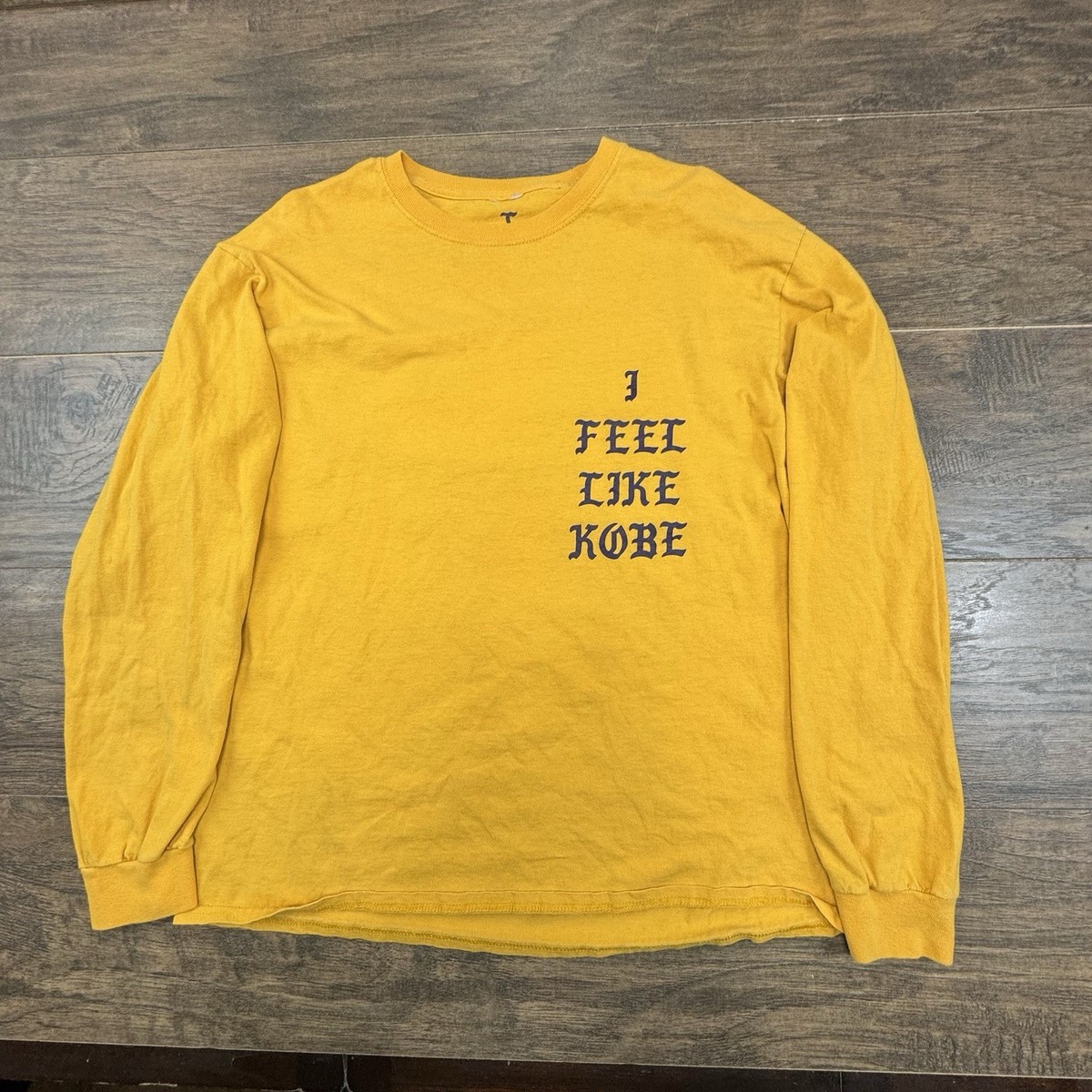 I Feel Like Kobe Shirt Mens Large Gold Long Sleeve Kanye West