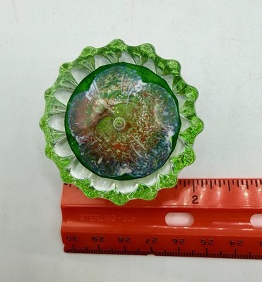 Caithness “Florette” Flower Glass Paperweight Scotland Mini 2
