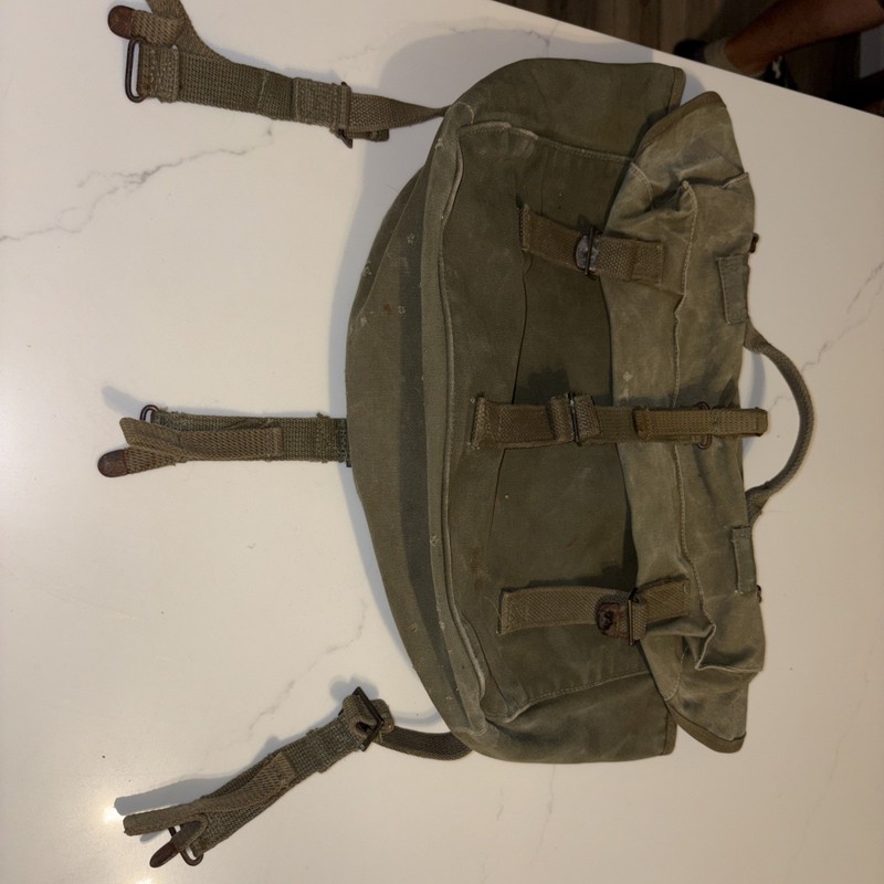 Vintage US Military Canvas Backpack Field Pack 1945 WW2