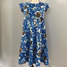 Kirundo Women's Medium Sheath Short Tiered Dress Lightweight Blue Travel Beach
