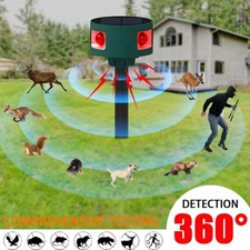1PCS 360° Solar-Powered Repeller - Waterproof Ultrasonic Animal Deterrent