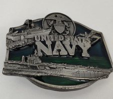Vintage 1987 United States Navy Suskiyou Buckle Co Pewter Enamel G-50 USA