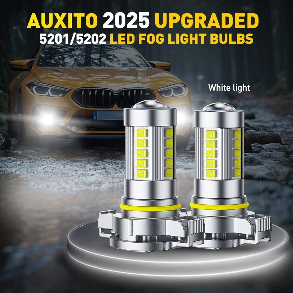 6500K 5202 LED Fog Light Bulb For GMC Sierra 1500 2500 3500 07-15 Yukon XL 07-13 Foto 2 de 4