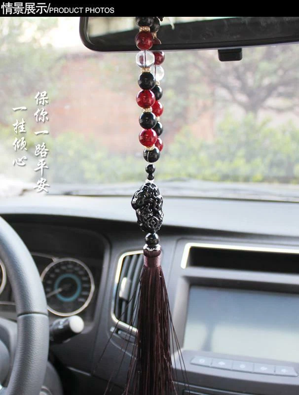 Amuleto decorativo de cuentas de Buda para engranaje de coche de 1 pieza agrega riqueza - Foto 4 de 4