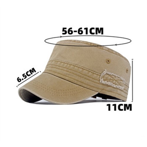 Men Solid Army Hat Cadet Combat Military Duckbill Flat Sun Baseball Cap HY24063 - Picture 2 of 13