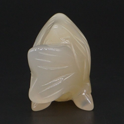 Estatuilla de curación de Reiki de 1,5" de pez gris natural cristal ágata tallado animal #90 - Imagen 6 de 6
