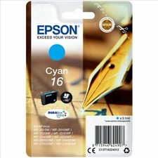 Original Epson 16 Cyan Ink Cartridge for WF-2010w WF-2510wf WF-2540wf  WF-2530wf