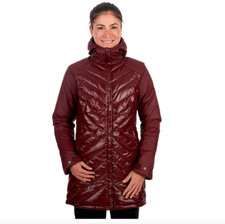 Marmot Long Length Snow Duck Down Whitehorn In Hooded Parka Women Size Medium