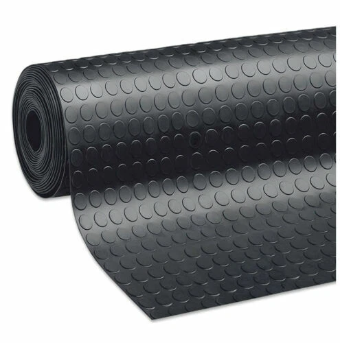 TAPPETO GOMMA COPRIPAVIMENTO BOLLO- BOLLATO NERO A METRO H 120 spess 3mm