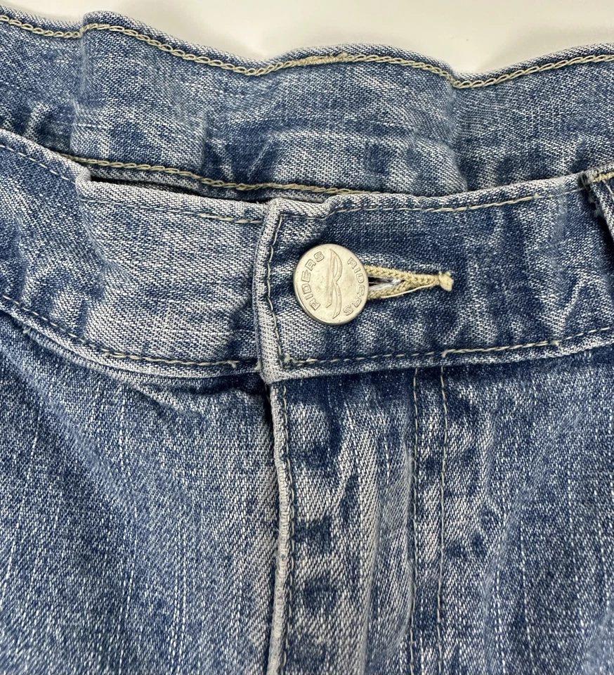 Pantalones Cortos Carga Vintage Y2K 34” Cintura Alta Denim Utilitario Jean Corto Grunge Militar Foto 3 de 4