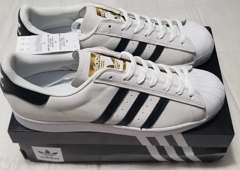  adidas Superstar Shoes Men's, White, Size 5