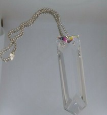 Swarovski Crystal Clear 63mm Baguette Suncatcher/ Prism; Pyramid Rectangle Shape