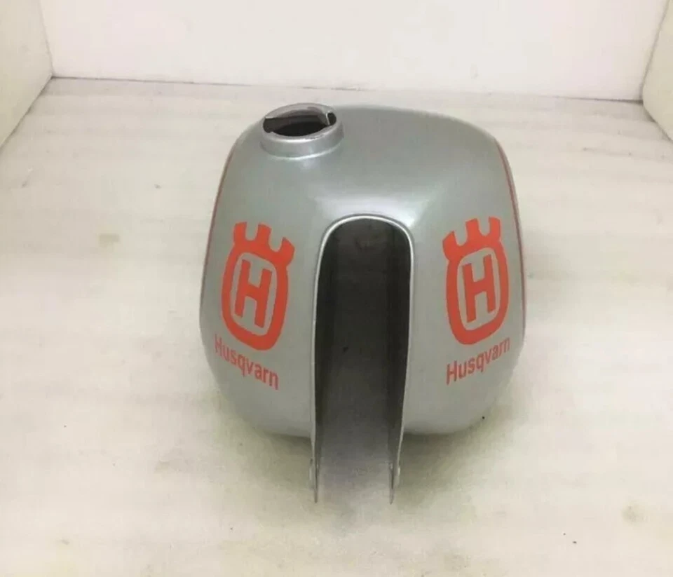 APTO PARA HUSQVARNA CR WR XC 250 430 cromo plata pintado tanque de acero 1981... - Imagen 2 de 4