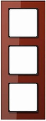 Glasrahmen Jung  AC583GLRT  3-fach, Rot , gebraucht, aber in bestem Zustand