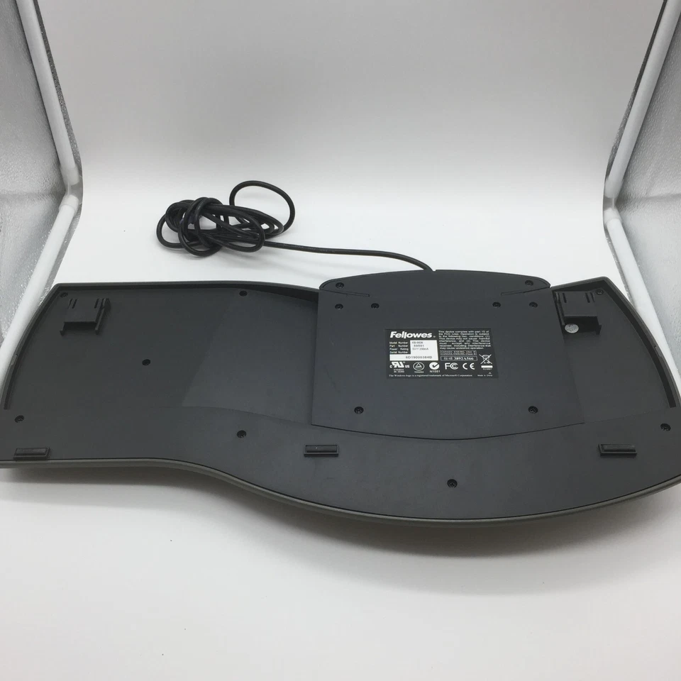 Fellowes Microban Ergonomic Wired PS/2 Keyboard KB-9938 Free Shipping - Image 3 of 4