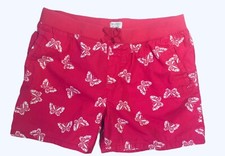 Est. 1989 Place Girls Youth Pull On Shorts Pink Butterflies  Size 14