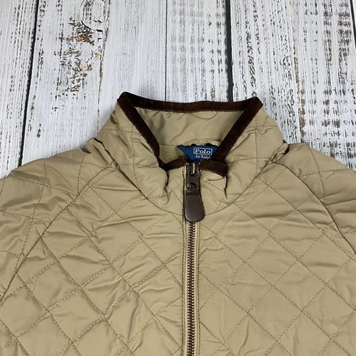 POLO RALPH LAUREN BIG BOY FULL ZIP QUILTED BARN CLASSIC TAN JACKET SIZE XL 20 - Picture 3 of 8