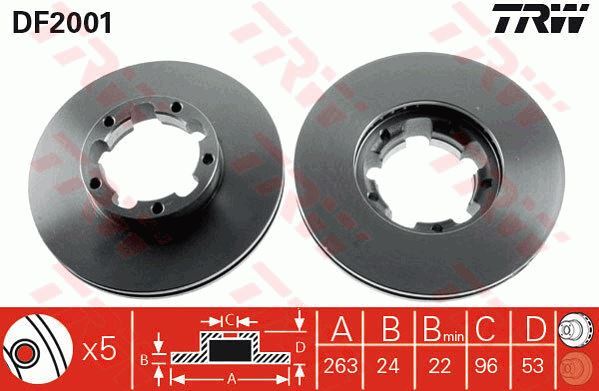 Disques de frein Nissan Trade Camion Châssis 3.0 D 2.0 D : pièces de rechange freinage essieu