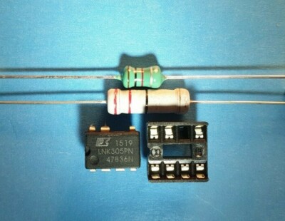 LNK305PN + Widerstand 22 Ohm + HF Drossel 1000µH +Sockel, Spüler Whirlpool