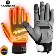 ROCKBROS Winter Cycling Gloves USB Electric Heated Gloves Ski Motorcycle Gloves