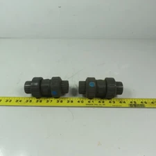 NIBCO Chemtrol Ball Check Valve 1/2" Slip PVC Lot of 2