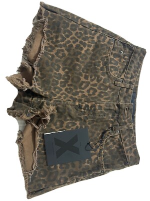 Alexander Wang High Rise Leopard print shorts NWT SZ.25 U.S.2 | eBay