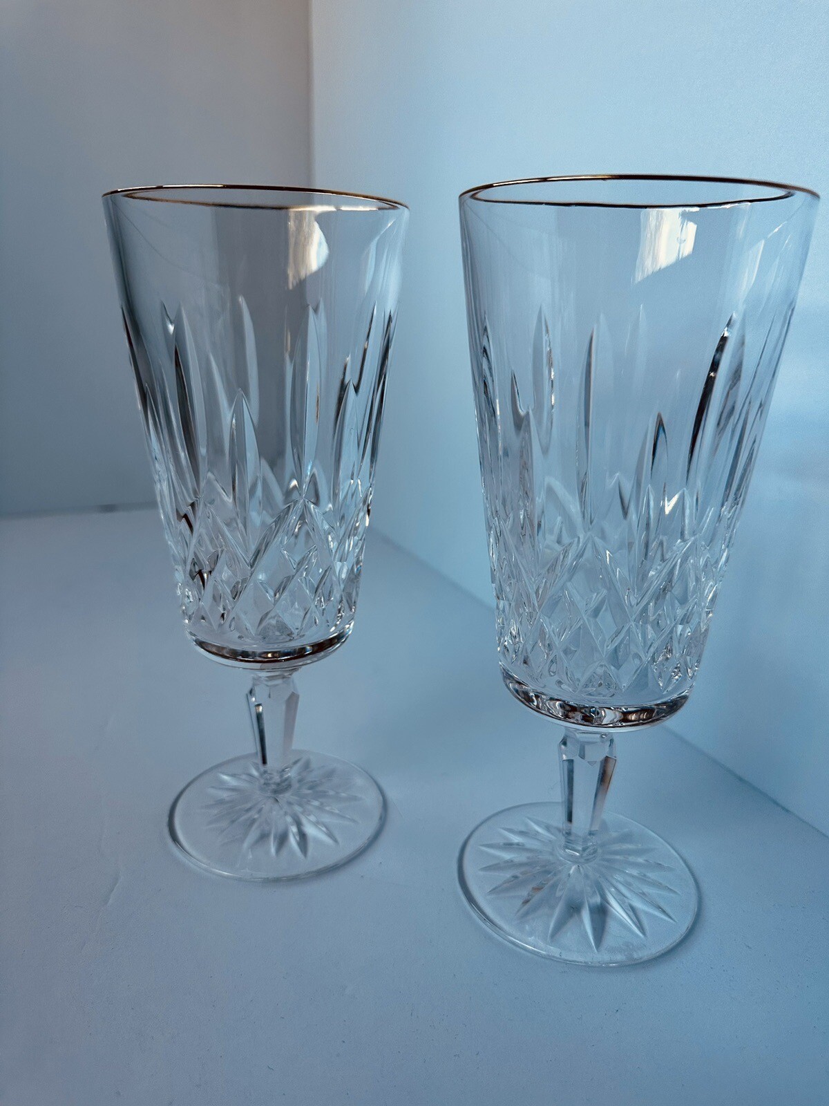 Waterford LISMORE Iced Beverage Glasses Crystal Goblets Set of 2 eBay