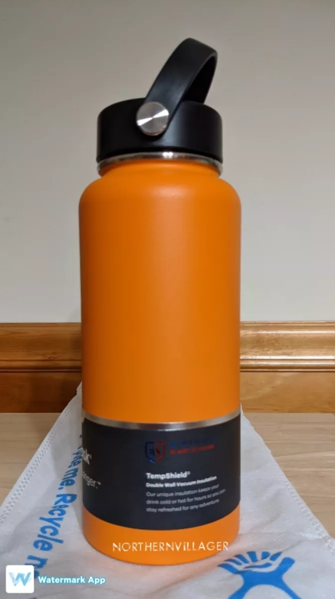 Hydro Flask Discontinued 32oz Wide Mouth Bottle Orange Zest