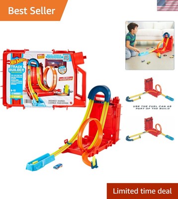 Epic Stunt Box Toy Car Track Set - Create & Race with 14 Components Included