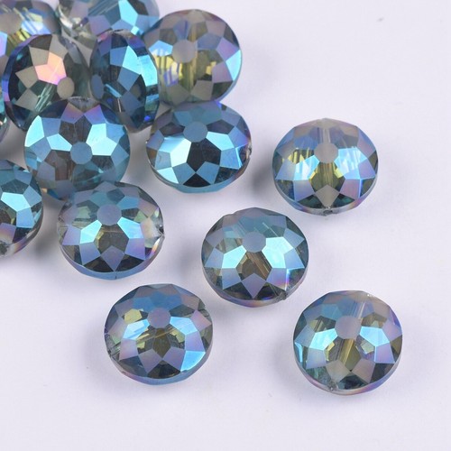 10pcs 14mm 18mm Matte Oblate Rondelle Faceted Crystal Glass Beads for Jewelry - Picture 11 of 20