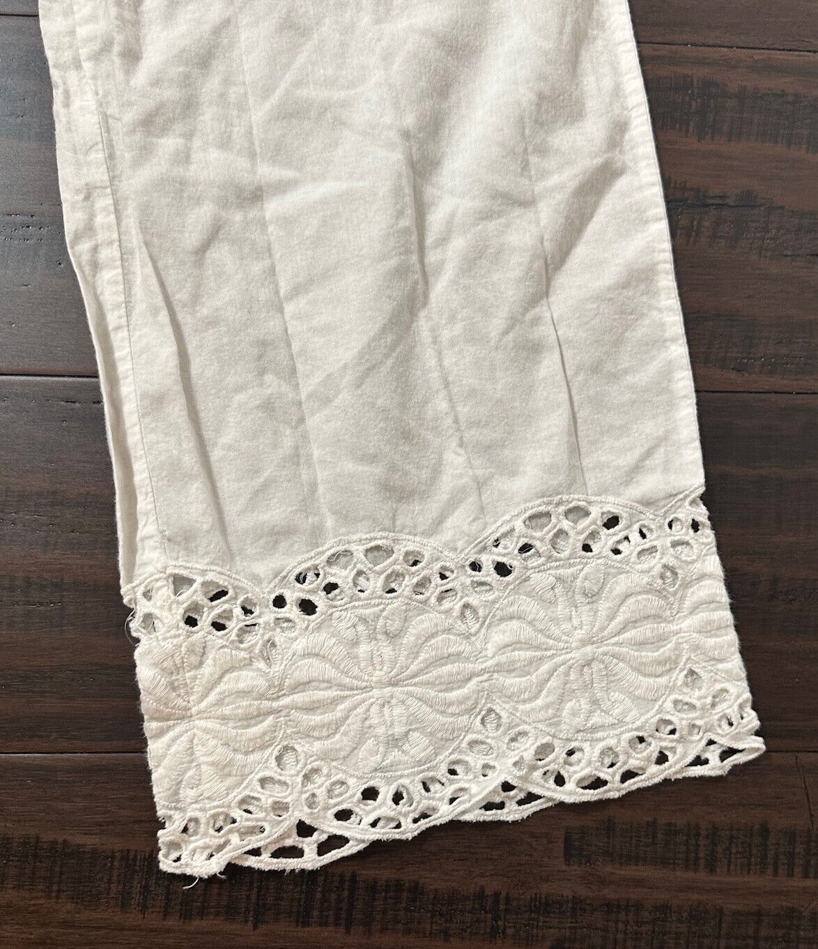 SIGRID OLSEN Sleepwear Pants Size S Small White Cotton Eyelet Bottom | eBay