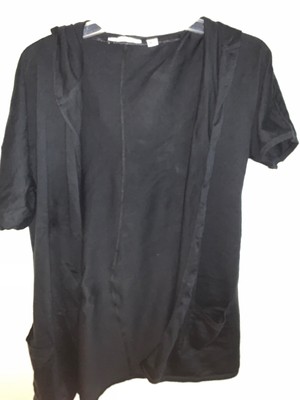 black hooded cardigan sweater