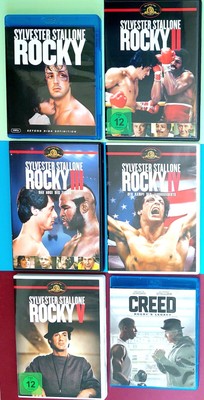 ROCKY I auf Blu-ray + ROCKY II - III - IV - V auf DVD + CREED I auf Blu-ray 