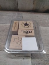STAMPIN UP STARRING YOU SET OF 4 WOOD MOUNT RUBBER STAMPS NEW
