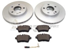 MERCEDES A CLASS A160 A170 A180 05-12 FRONT 2 BRAKE DISCS AND PADS & SENSOR