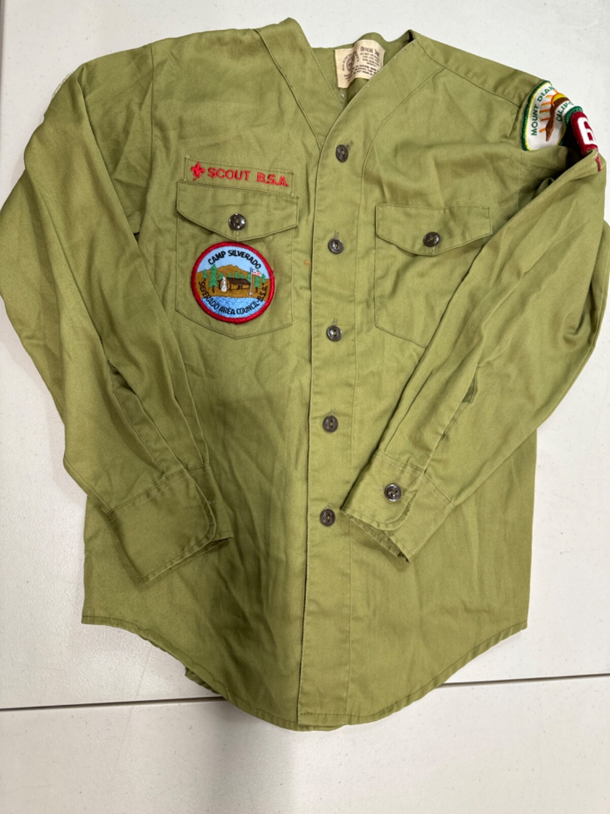 BSA vintage long sleeve collarless uniform shirt eBay