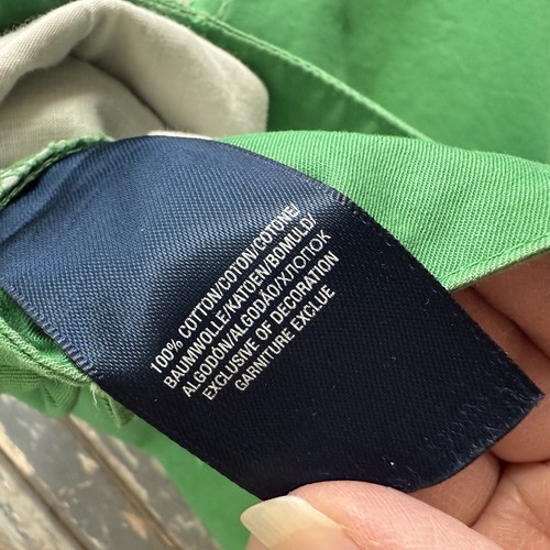 Polo Ralph Lauren Chino Pants Boys size 20 Green Flat Front Casual Youth - Picture 10 of 11