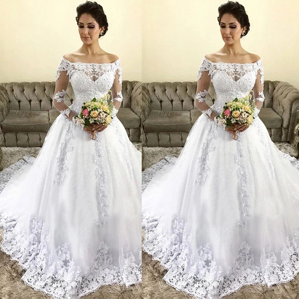 White classic sale wedding dress